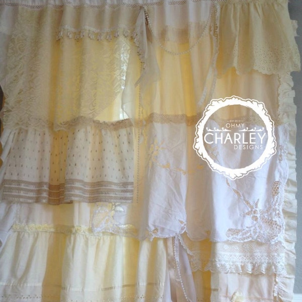 Lace Shower Curtain Etsy