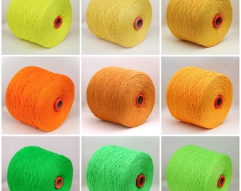 100% bourette silk yarn on cone, italian noil silk, lace weight silk yarn for knitting, weaving and crochet, per 100g