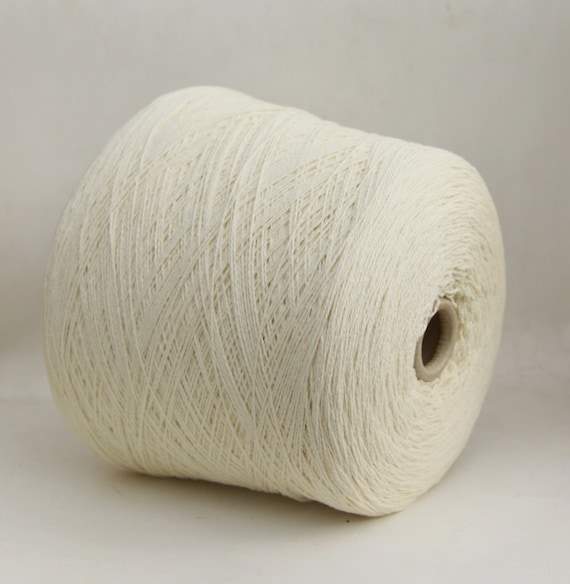 1kg cone of Cashmere / wool merino yarn on cone, undyed yarn, lace weight yarn for knitting, weaving and crochet