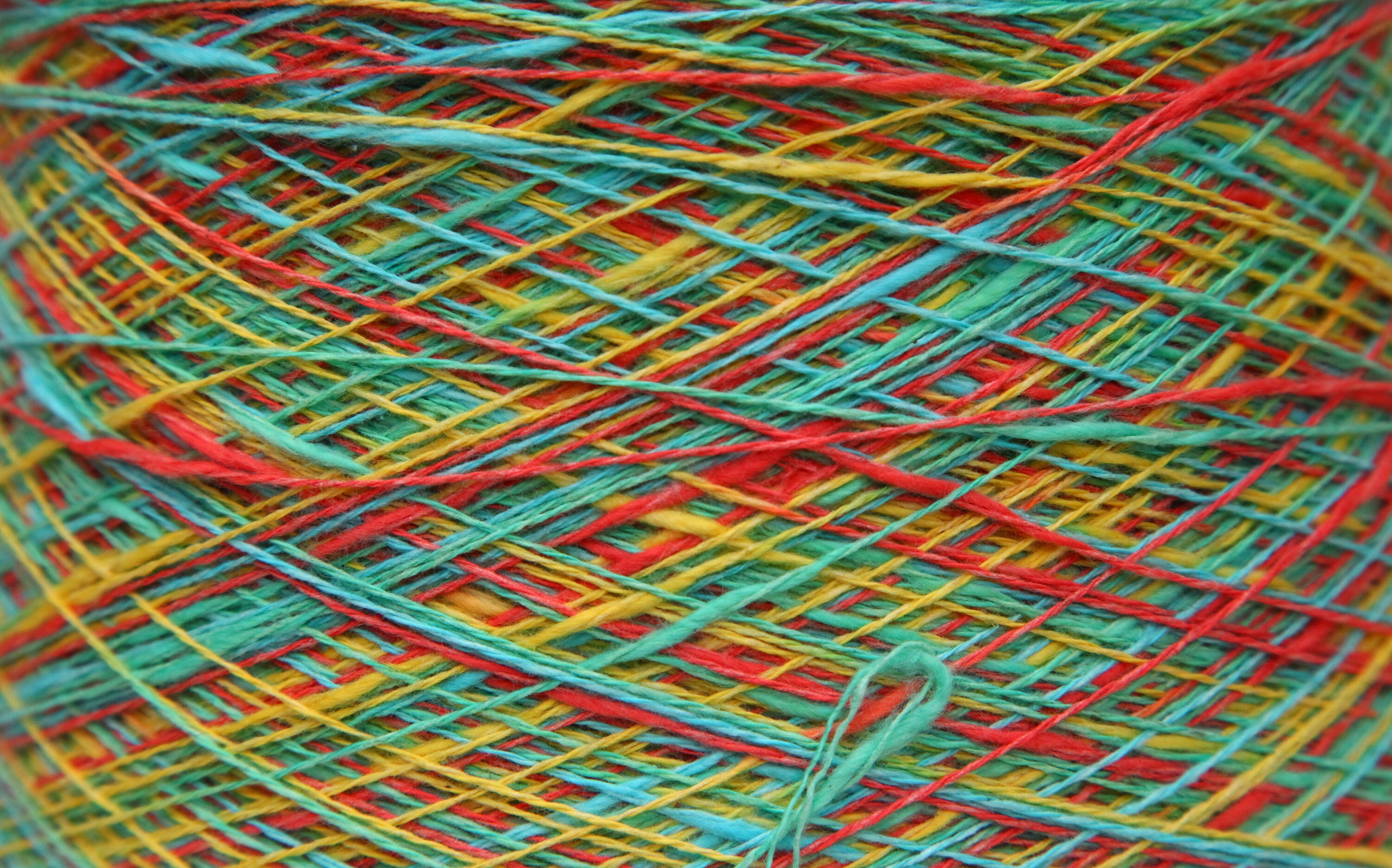 Cotton / linen yarn on cone, 900g cone, space dyed yarn for knitting