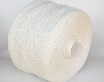 100% linen yarn on cone, italian linen yarn, sport weight yarn for knitting, weaving and crochet, per 100g