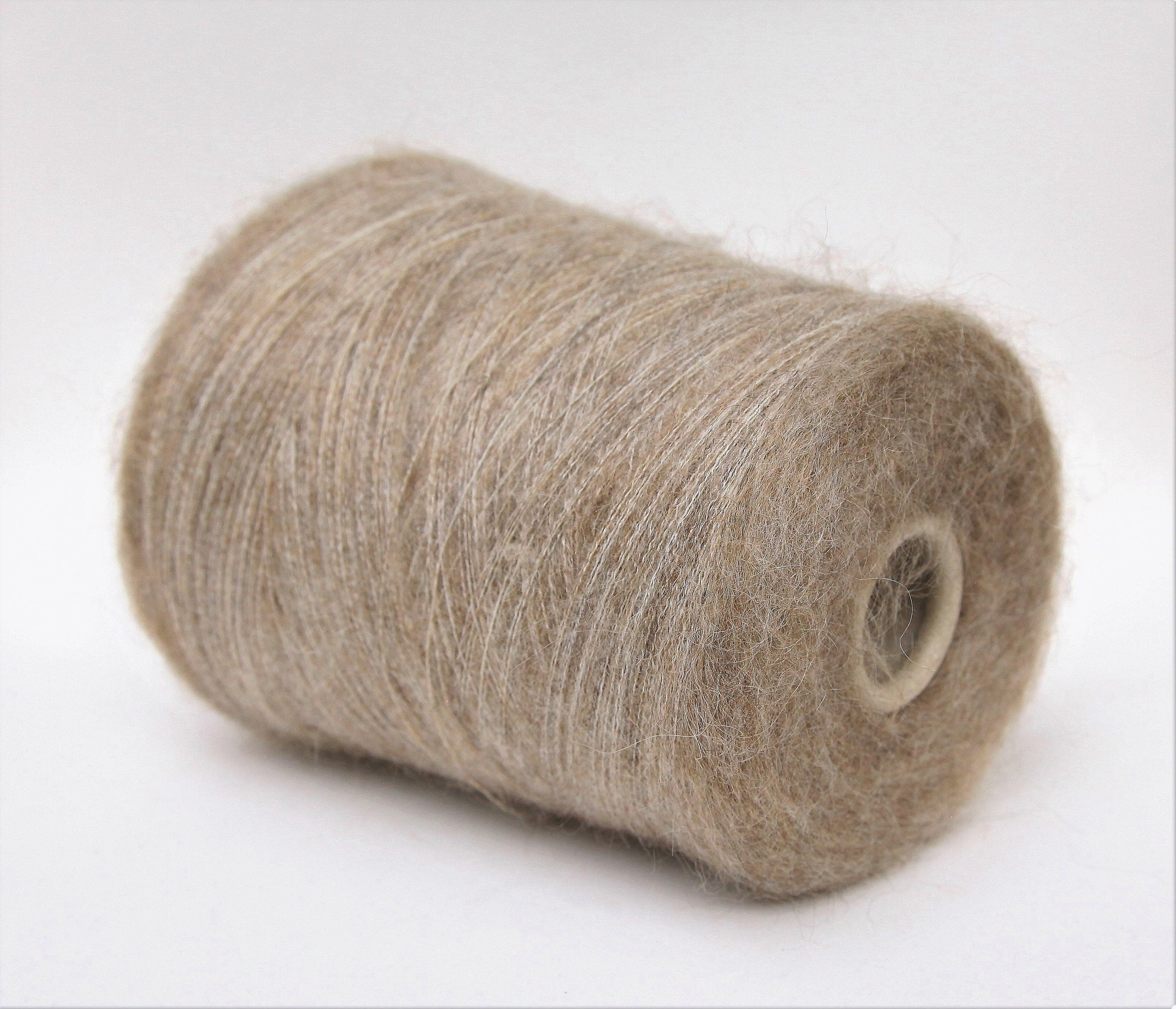 Mohair yarn on cone, lace weight yarn for knitting, weaving and