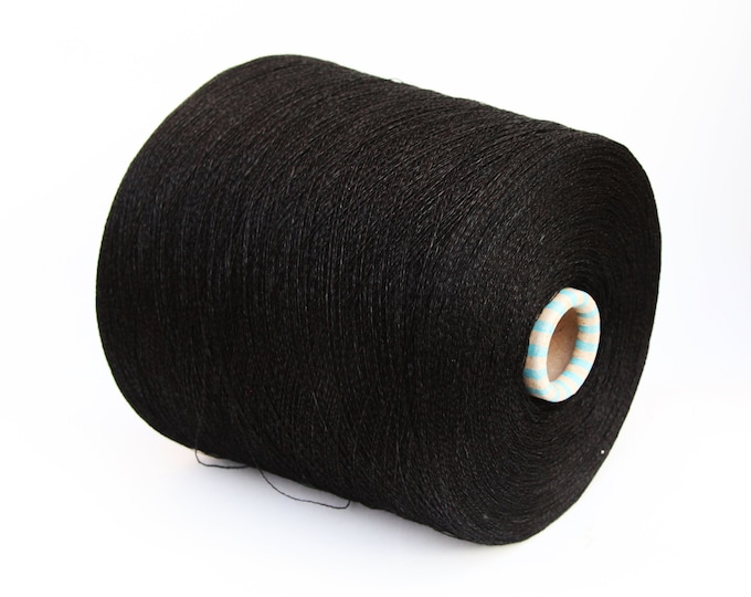 Hemp / bamboo yarn on cone, italian yarn, lace weight yarn for knitting, weaving and crochet, per 100g