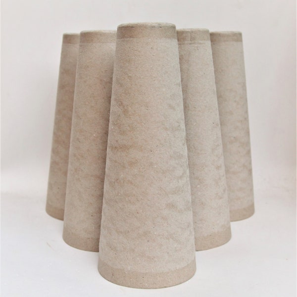 Cardboard cones lot of 10 pcs, yarn cones for winding, thick paperboard cones, craft cones, paper mache cone, tree shape