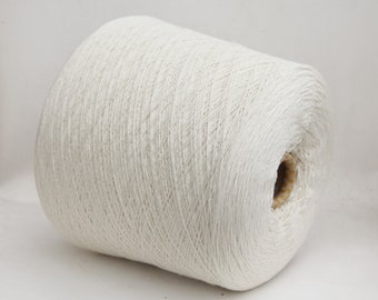 Cashmere / silk undyed yarn on cone, light fingering / sock weight yarn for knitting, weaving, crochet, per 100g