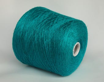 Linen / viscose yarn on cone, fingering / sock weight yarn for knitting, weaving and crochet, per 100g