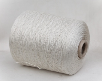 100% mint fiber yarn on cone, lace weight yarn for knitting, weaving and crochet, per 100g