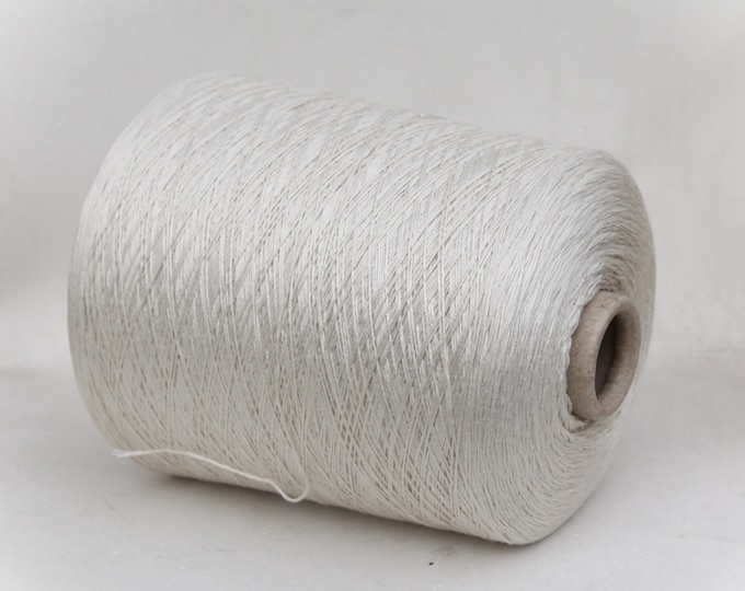 100% mint fiber yarn on cone, lace weight yarn for knitting, weaving and crochet, per 100g