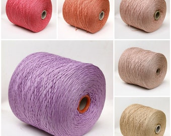 Cashmere / cotton yarn on cone, sport weight yarn for knitting, weaving and crochet, per 100g