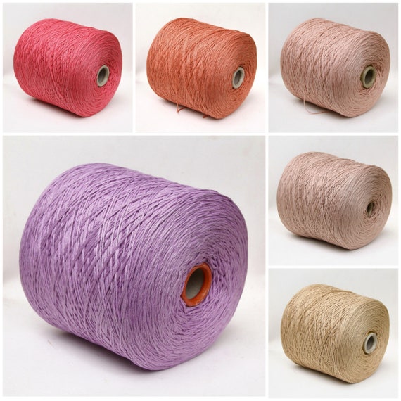 Cotton/silk/cashmere yarn on cone, sock weight yarn for knitting, weaving  and crochet, per 100g