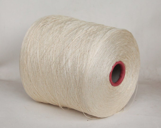 100% schappe silk yarn on cone, undyed silk yarn, lace weight yarn for knitting, weaving and crochet, per 100g
