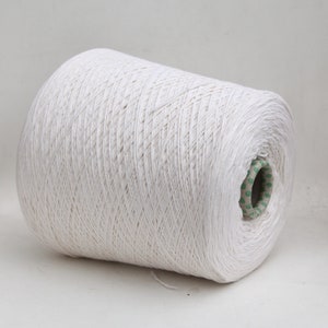 Yak / silk / wool yarn on cone, undyed yarn, fingering/sock weight yarn for knitting, weaving and crochet, per 100g