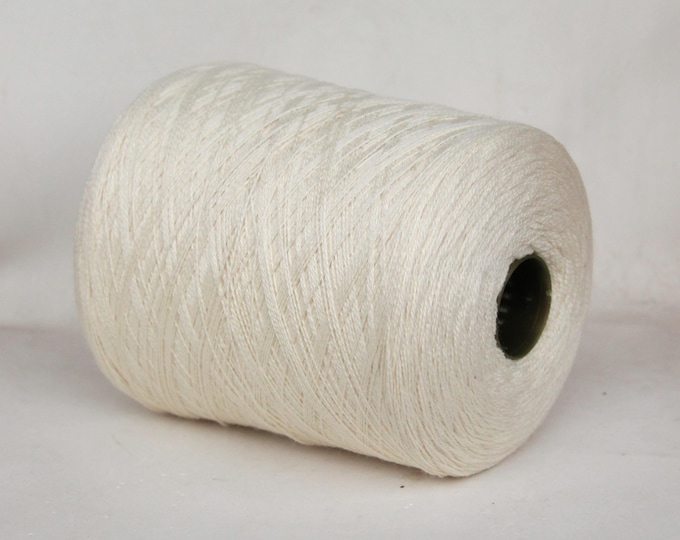 Silk / wool merino yarn on cone, undyed lace weight knitting yarn, weaving yarn, crochet yarn, per 100g