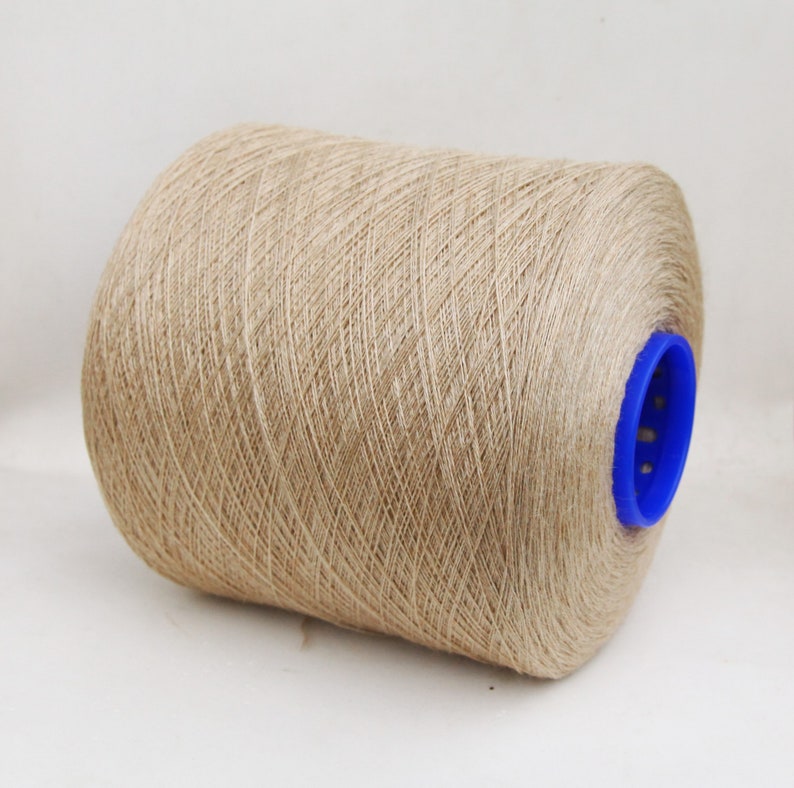 Cône de laine mérinos bébé chameau/soie/laine, poids dentelle pour tricot, tissage et crochet, par 100 g image 1