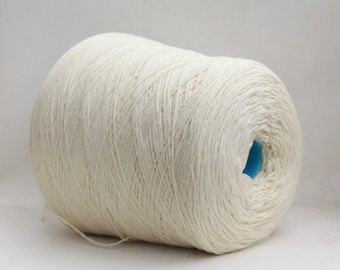 100% cashgora yarn on cone, undyed yarn, fingering/sock weight yarn for knitting, weaving and crochet, per 100g