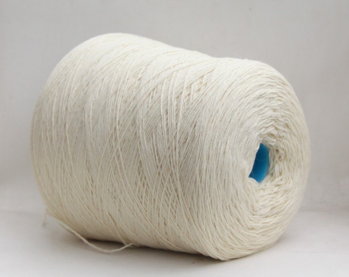 100% cashgora yarn on cone, undyed yarn, fingering/sock weight yarn for knitting, weaving and crochet, per 100g