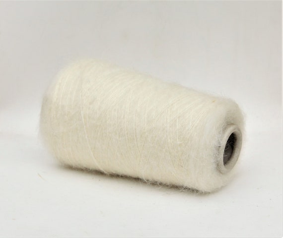 Silk Boucle, Silk Yarn, Weaving Yarn, Crochet Yarn, Natural, Undyed, Ivory,  