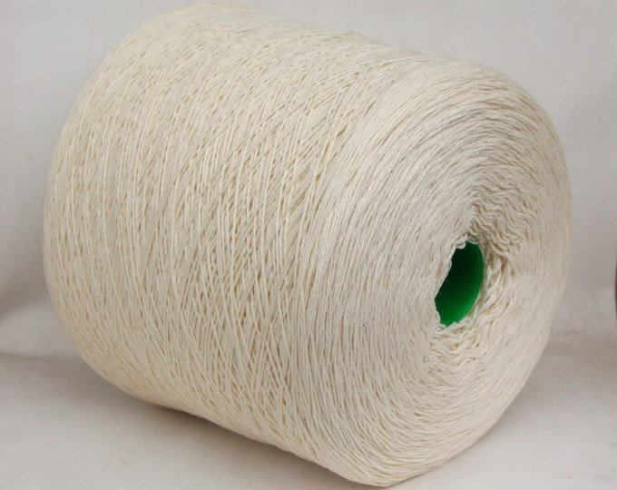 Wool merino / cotton yarn on cone, undyed yarn, light fingering / sock weight yarn for knitting, weaving and crochet, per 100g