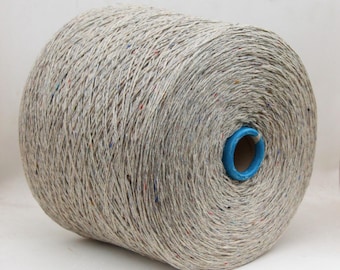 Cashmere / silk / wool merino yarn on cone, soft tweed yarn, light fingering / sock weight yarn for knitting, weaving and crochet, per 100g