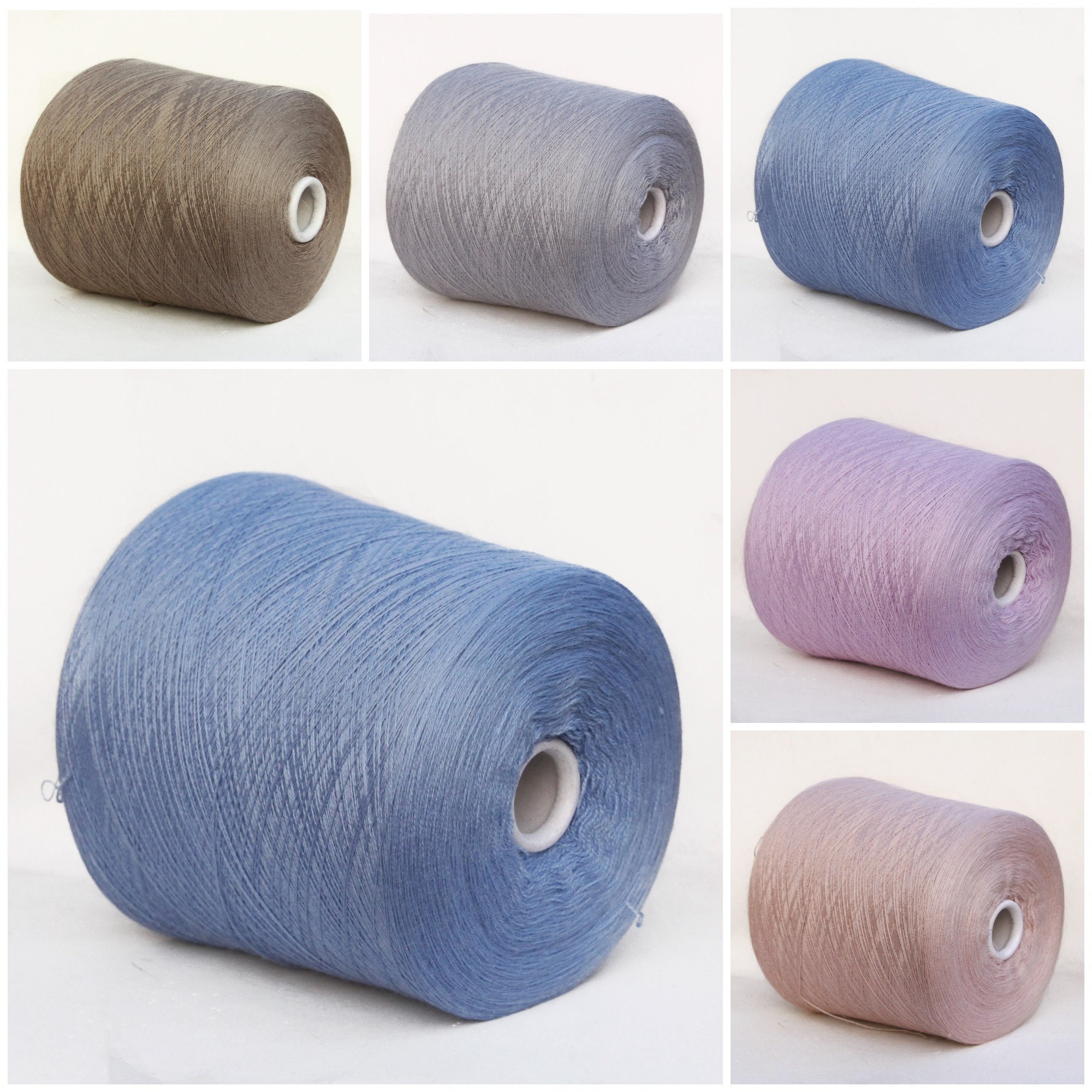 Cashmere / silk yarn on cone, lace weight yarn for knitting, weaving and  crochet, per 100g