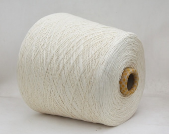 Cashmere / silk undyed yarn on cone, undyed lace weight yarn for knitting, weaving and crochet, per 100g