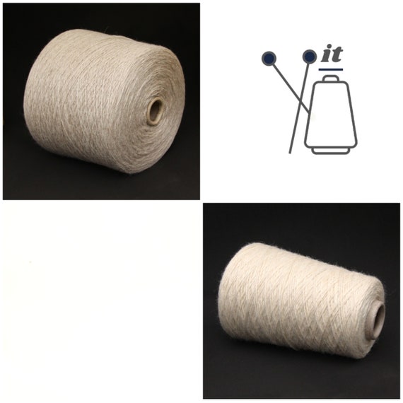 Alpaca / silk yarn on cone, sport weight yarn for knitting, weaving and crochet, per 100g