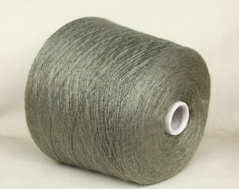 Linen / viscose yarn on cone, fingering / sock weight yarn for knitting, weaving and crochet, 1kg cone