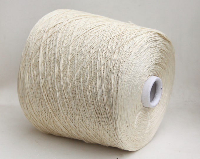 100% mulberry silk yarn on cone, undyed silk, light fingering / sock weight italian silk yarn for knitting, weaving and crochet, per 100g
