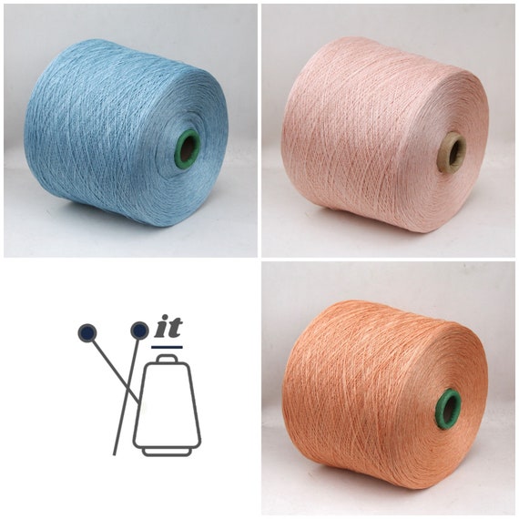 1kg cone of 100% linen yarn on cone, lace weight yarn for knitting, weaving and crochet