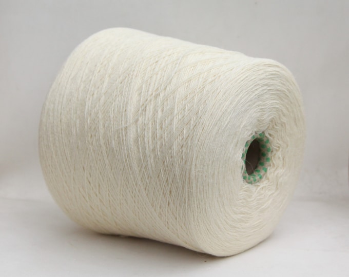 100% cashgora yarn on cone, undyed yarn, lace weight yarn for knitting, weaving and crochet, per 100g