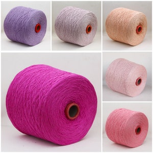 100% bourette silk yarn on cone, italian noil silk, lace weight silk yarn for knitting, weaving and crochet, per 100g