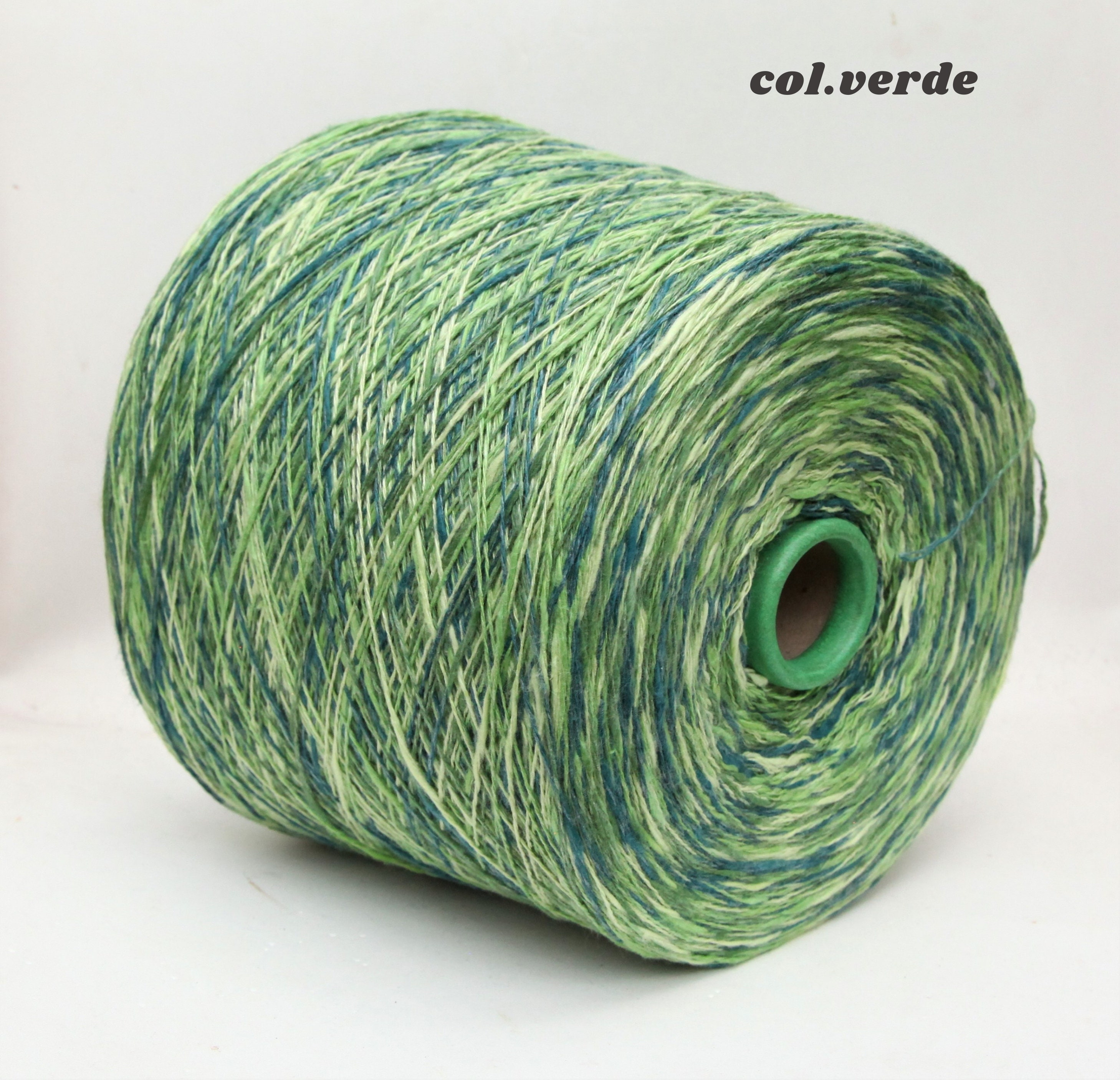 Cotton / linen yarn on cone, 900g cone, space dyed yarn for knitting