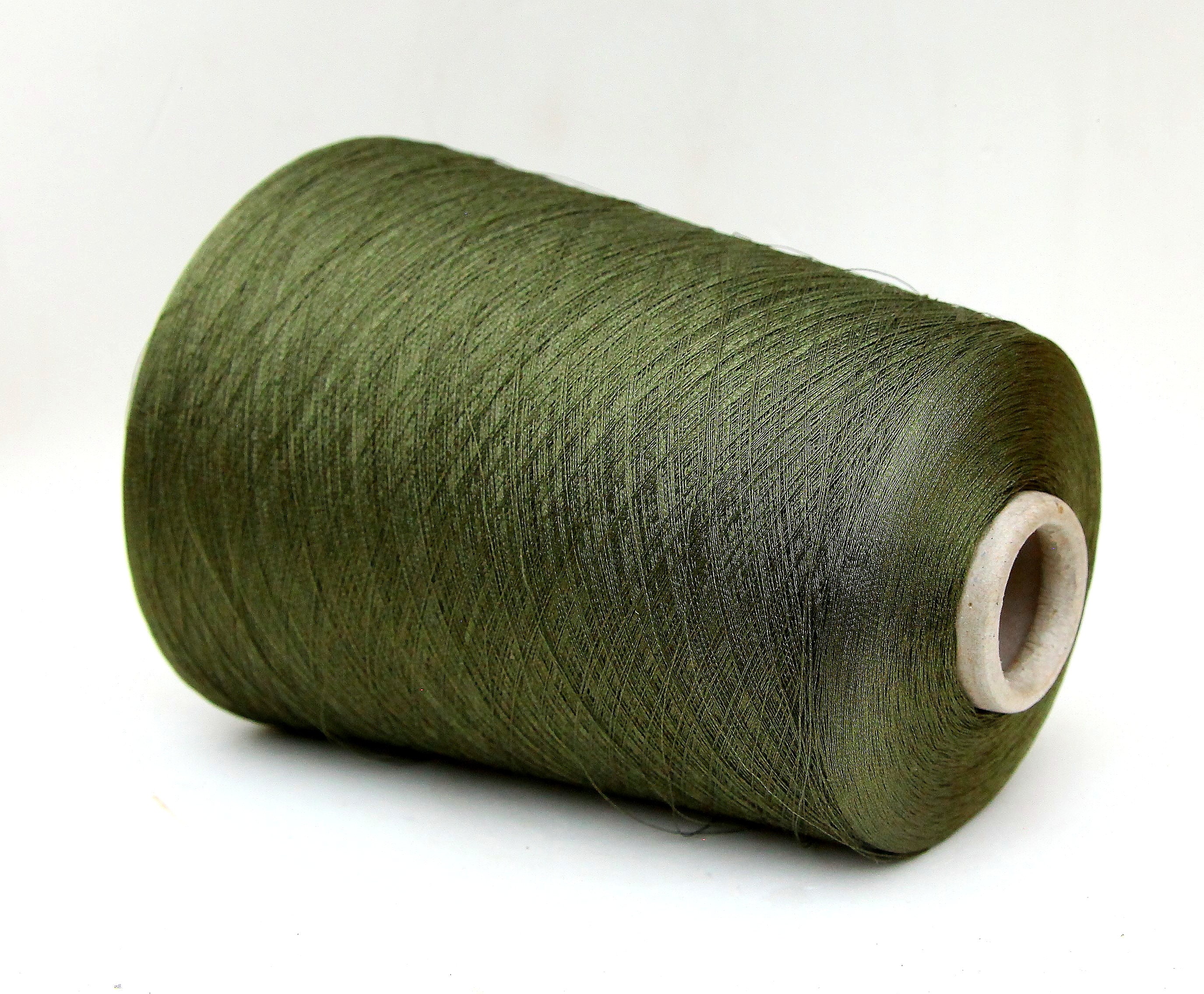 Silk / stainless steel yarn on cone, lace weight yarn for knitting, weaving and crochet, 280g