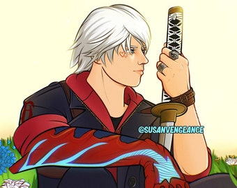 Nero Yamato Devil May Cry 4 Print 5x7