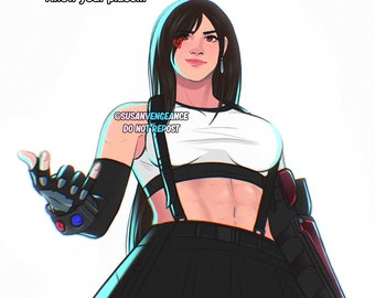 Tifa Lockhart Final Fantasy VII Remake Muscles Meme Print 5x7