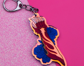 Breloque acrylique Devil Bringer holographique/arc-en-ciel