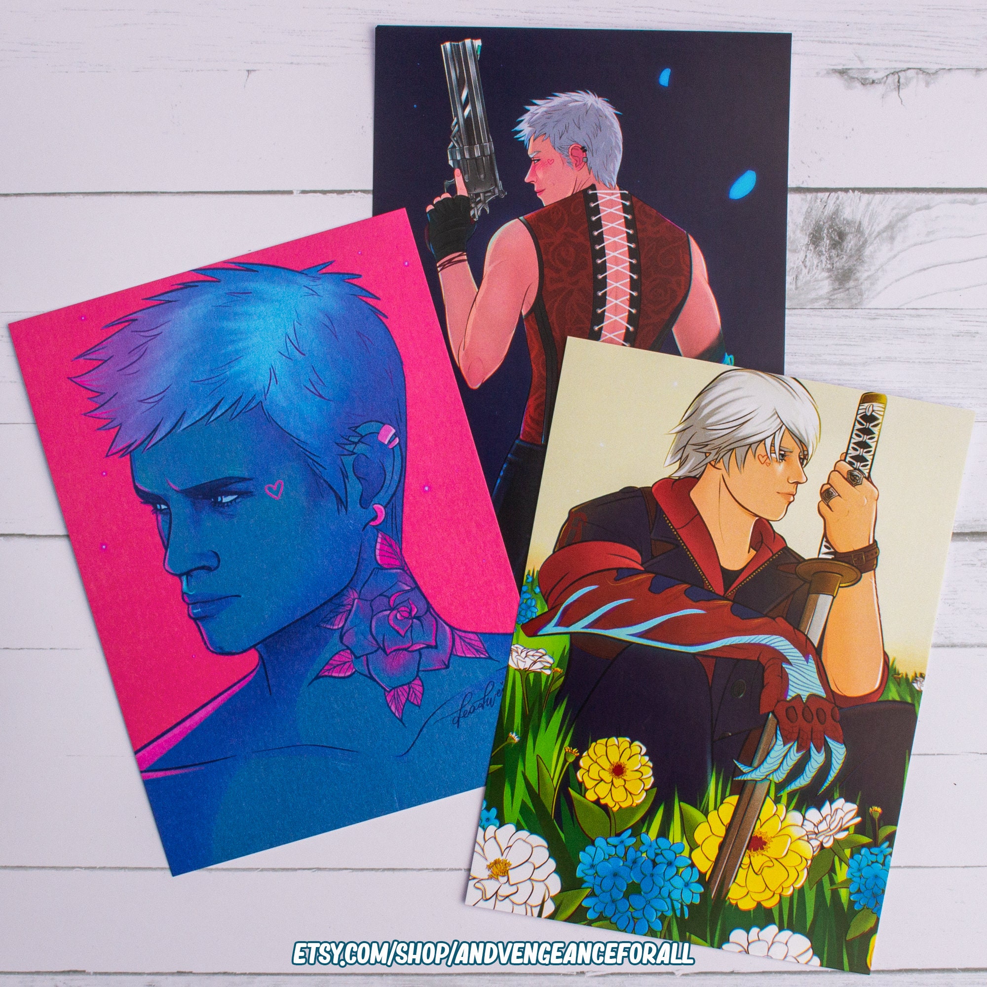 Nero Blue Rose Devil May Cry 5 Print 5x7 - Etsy