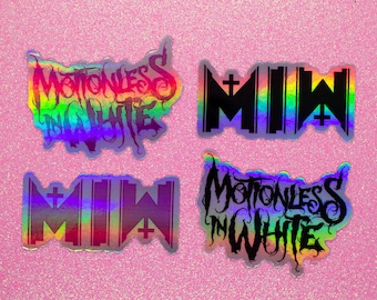 Motionless in White Girlypop holografische vinylstickers van 3 inch