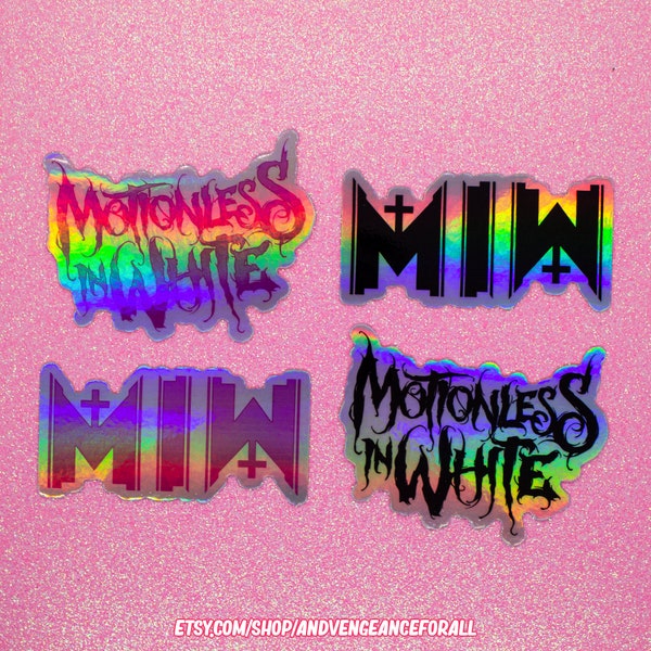 Motionless in White Girlypop 3 inch Holographic Vinyl Stickers