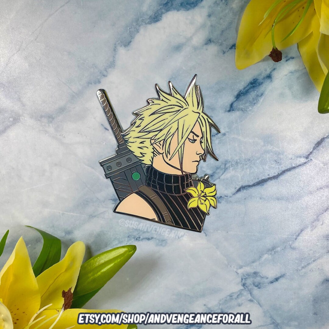 Final Fantasy Vii Cloud Strife Enamel Pin Ffvii Final Fantasy 7 Etsy