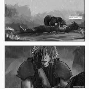 Final Fantasy VII Cloud Strife Zack Fair Crisis Core Final Fantasy 7 8.5 x 11 Art Print
