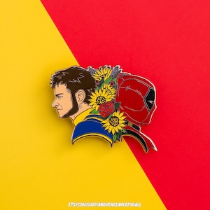 Deadpool x Wolverine Flowers Jumbo Hard Enamel Pin