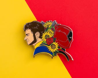 Deadpool x Wolverine Flowers Jumbo Hard Enamel Pin