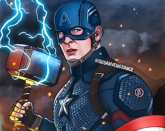 Captain America Worthy 11 x 17 Print
