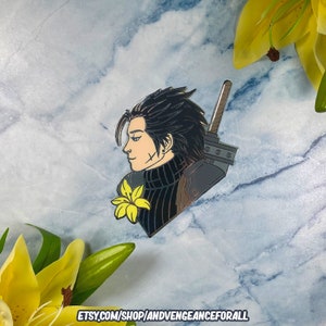 Zack Fair Crisis Core Final Fantasy VII | FFVII | Jumbo Hard Enamel Pin