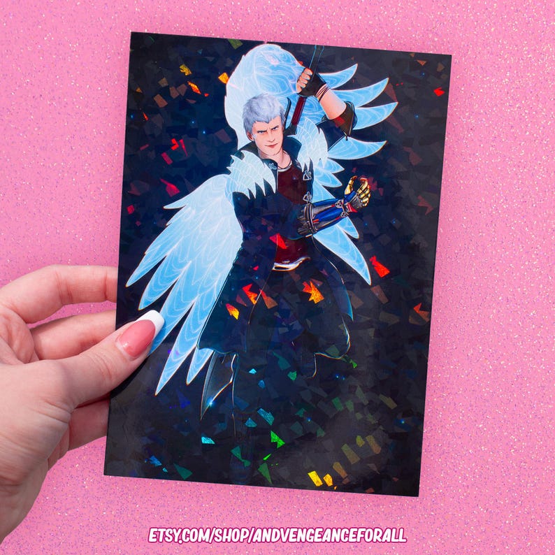 Nero Devil Trigger Demon Wings Devil May Cry 5 Holographic 5x7 Print - Etsy