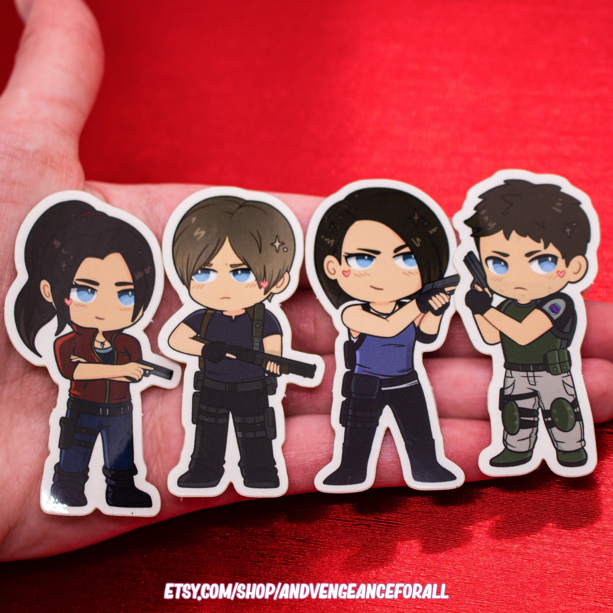 希少 バイオハザード クリス・レッドフィールド ジル・バレンタイン ステッカー バイオハザード ステッカー クリス レオン ジル ビーサイドレーベル