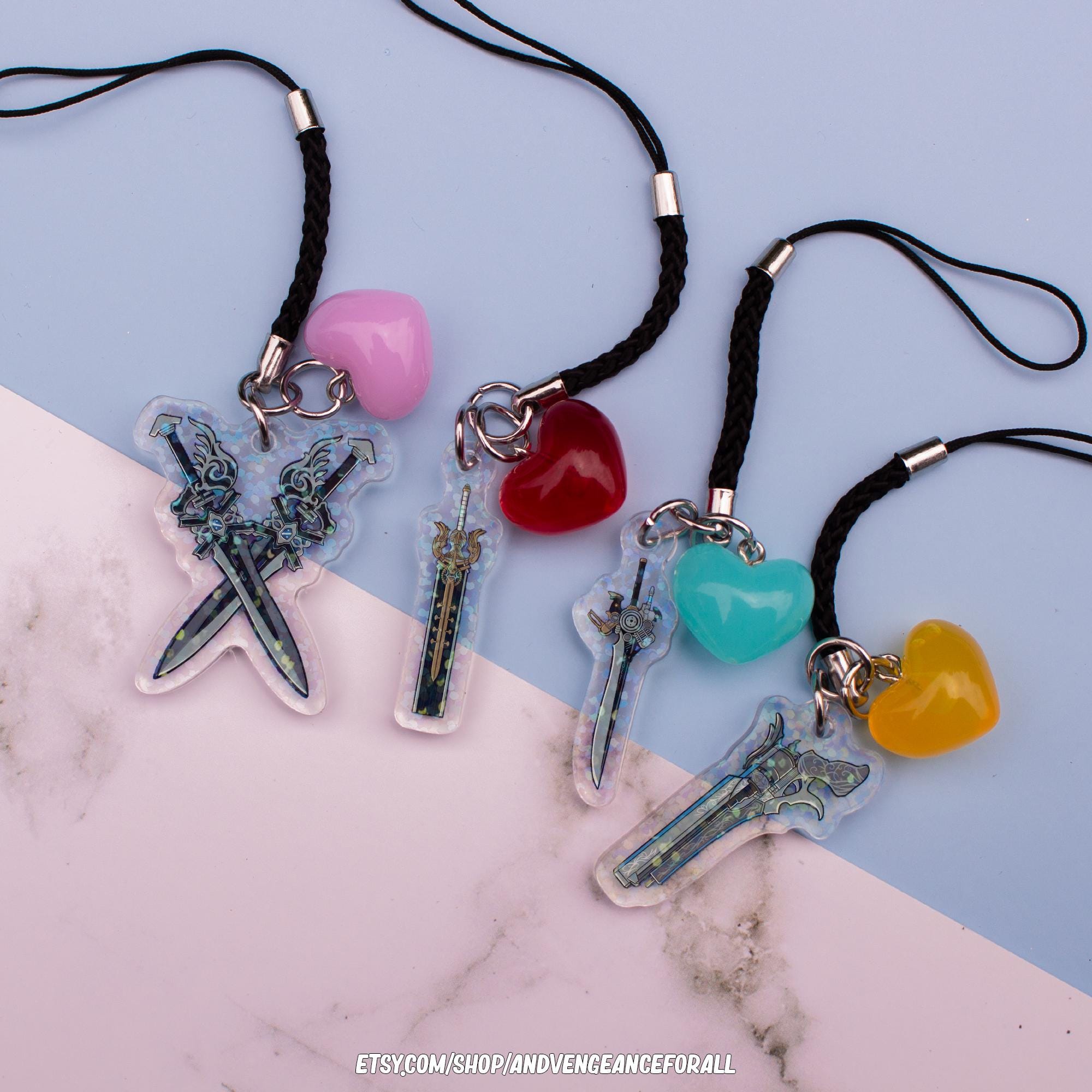Noctis Prompto Gladio Ignis Swords Final Fantasy XV Holographic Phone ...