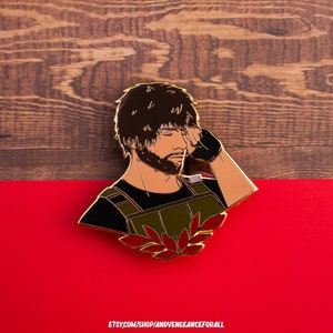 Carlos Oliveira Resident Evil Jumbo Enamel Pin