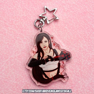 Final Fantasy VII Tifa Lockhart Acrylic Keychain Charm
